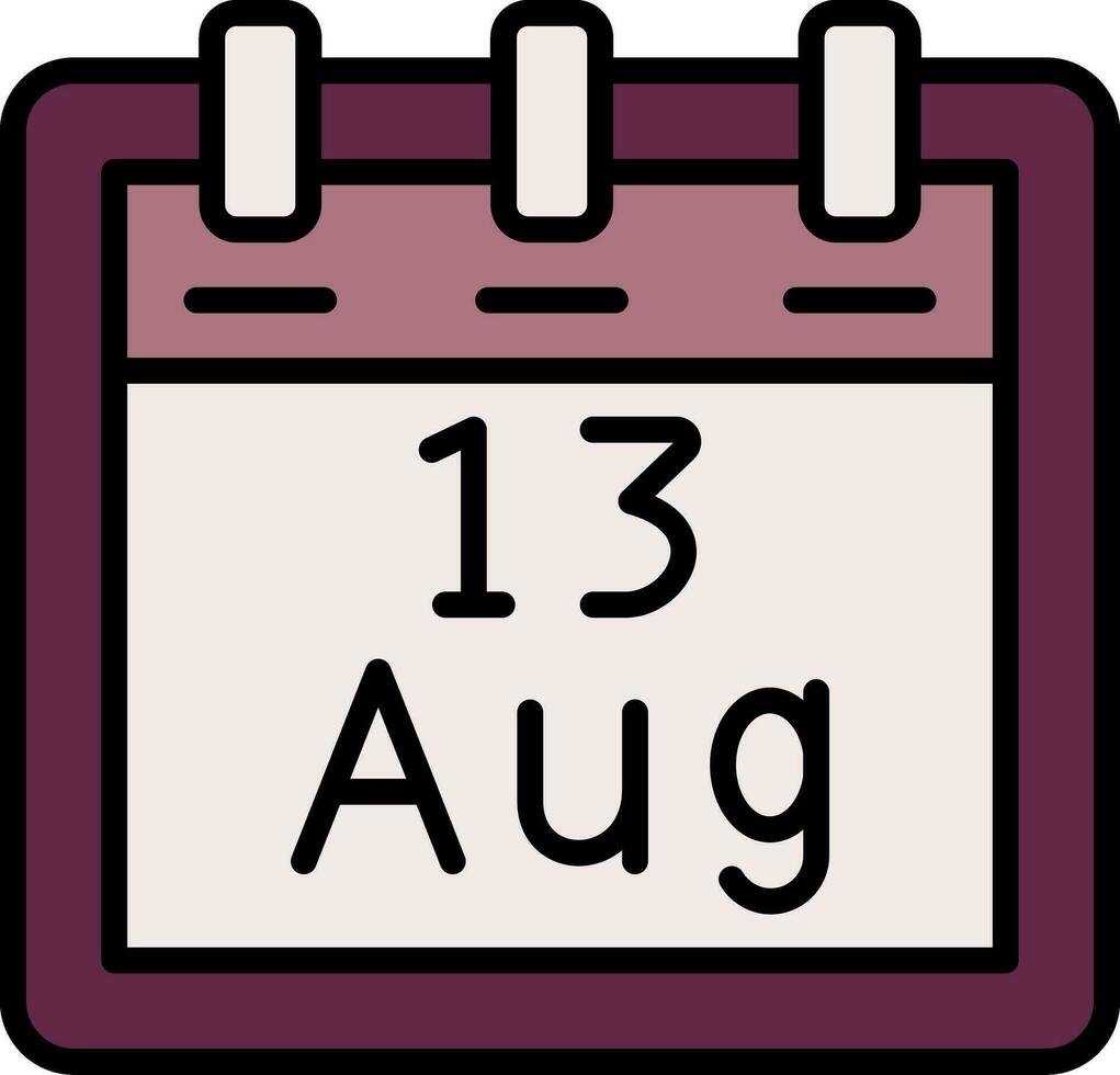 August 13 Vektor Symbol