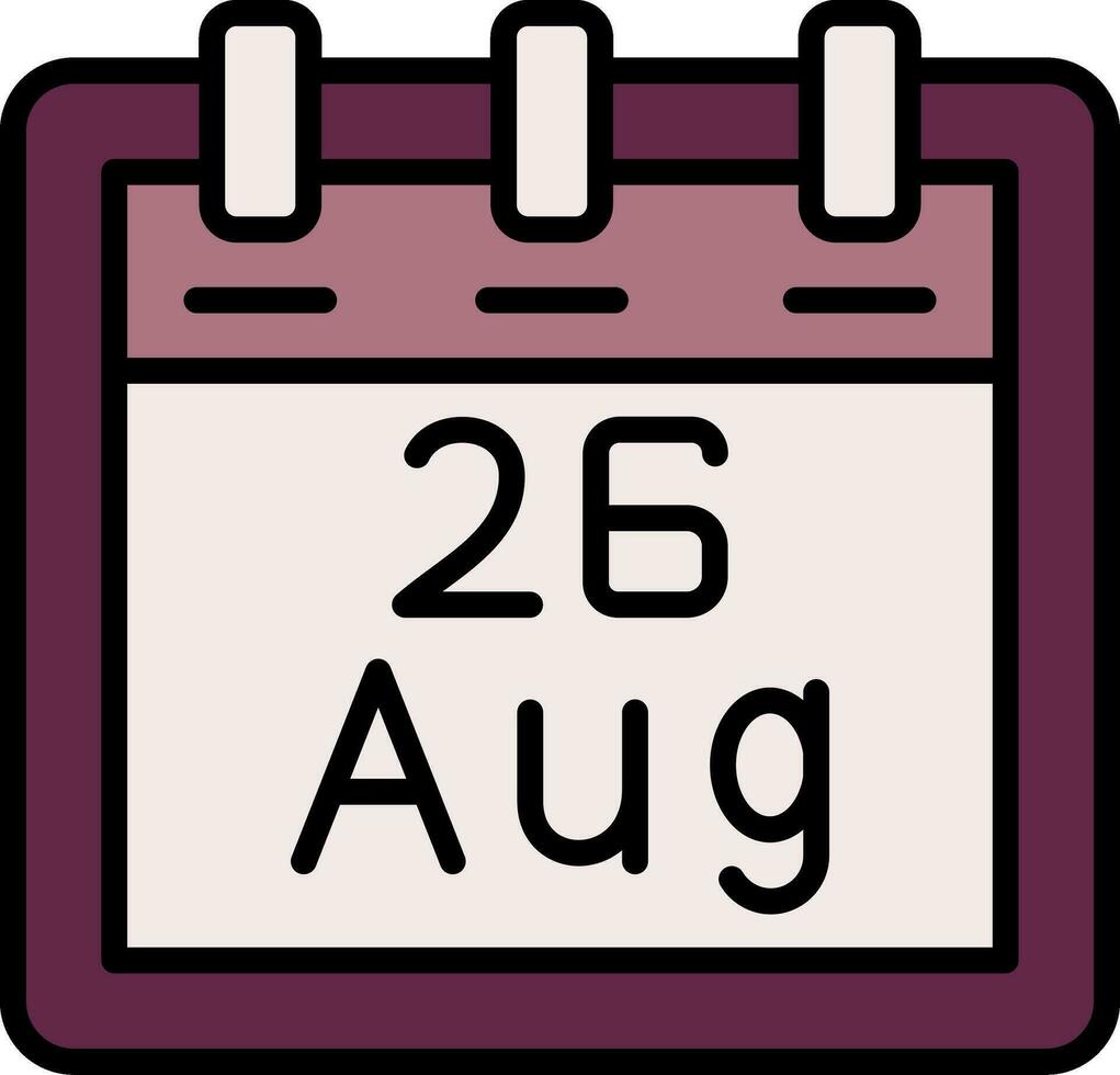 August 26 Vektor Symbol