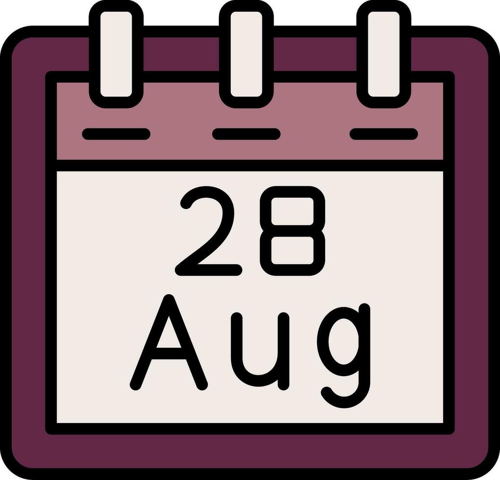 August 28 Vektor Symbol