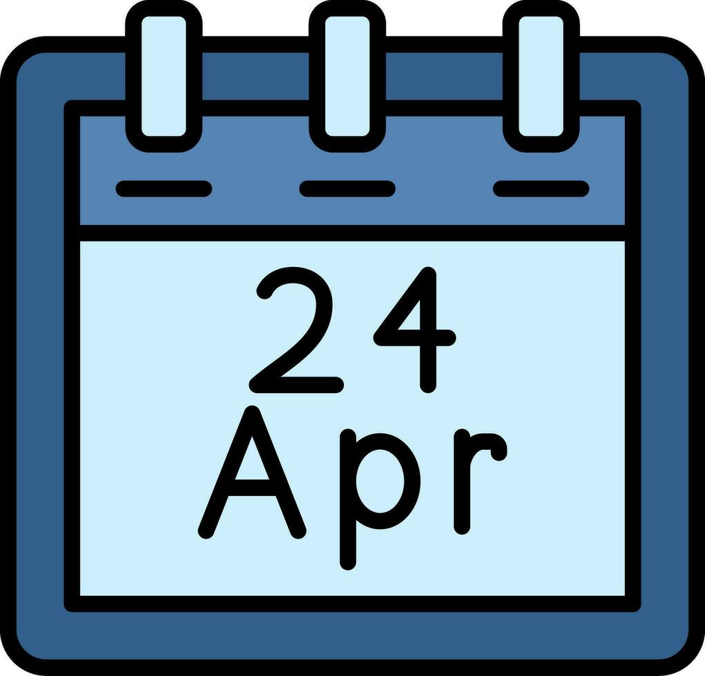 april 24 vektor ikon