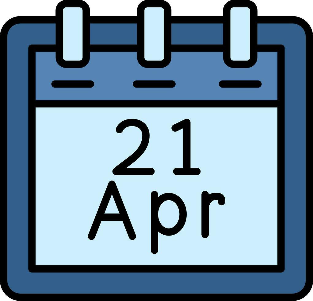 April 21 Vektor Symbol