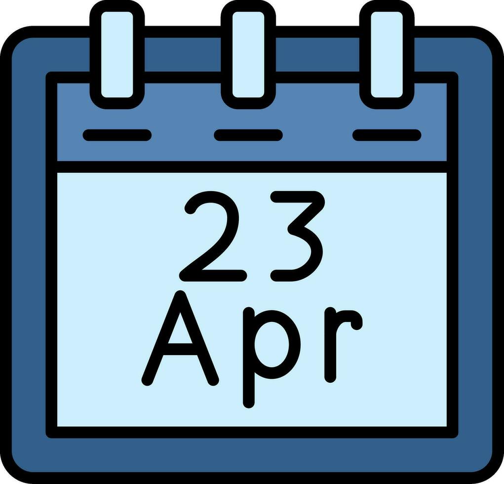 april 23 vektor ikon