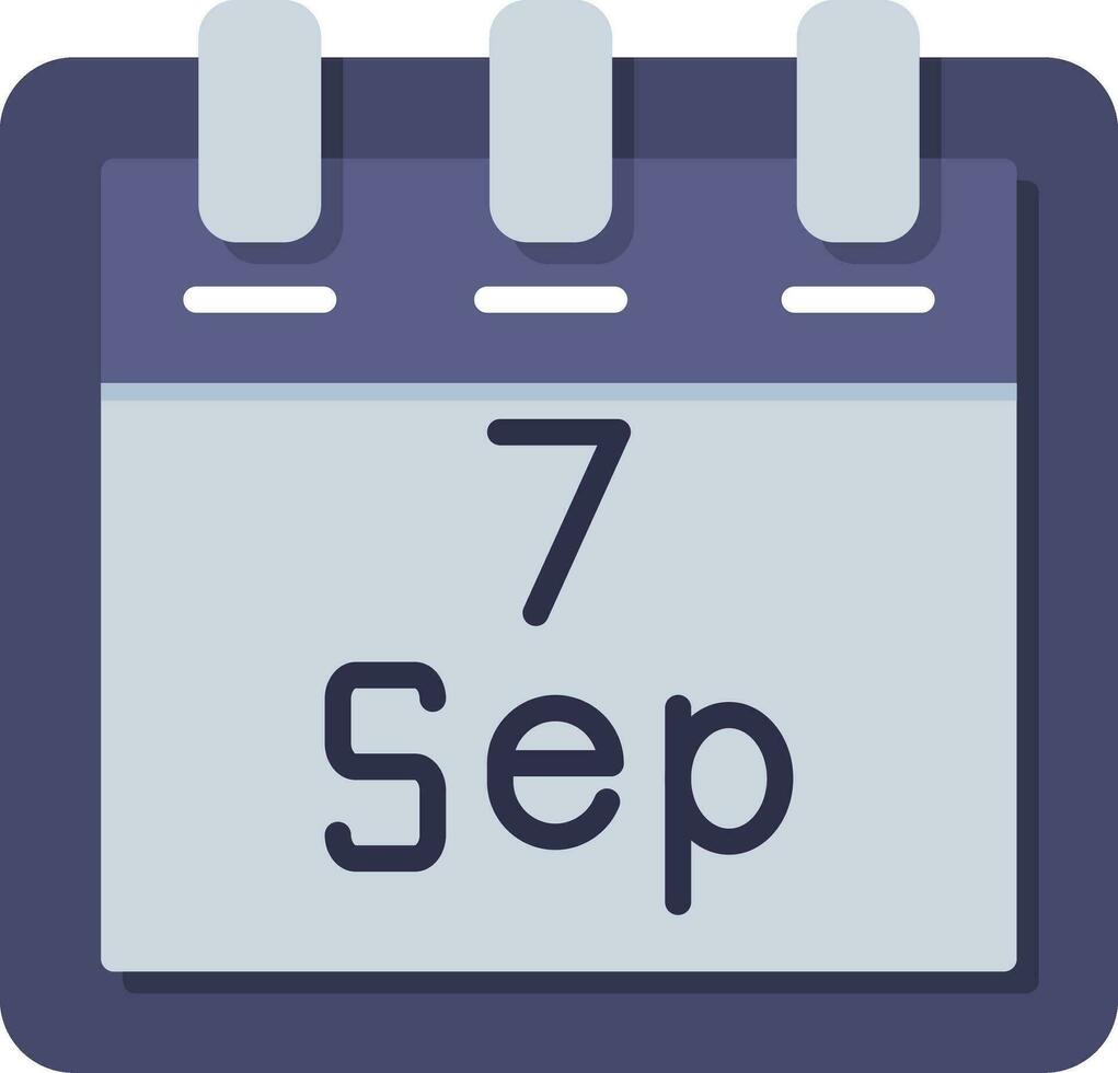 september 7 vektor ikon