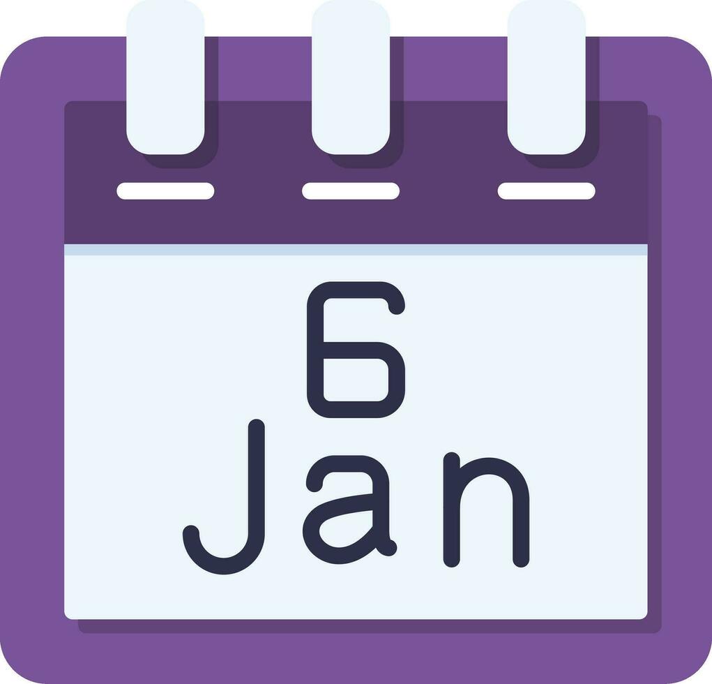 Januar 6 Vektor Symbol