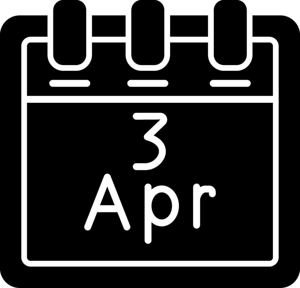 April 3 Vektor Symbol