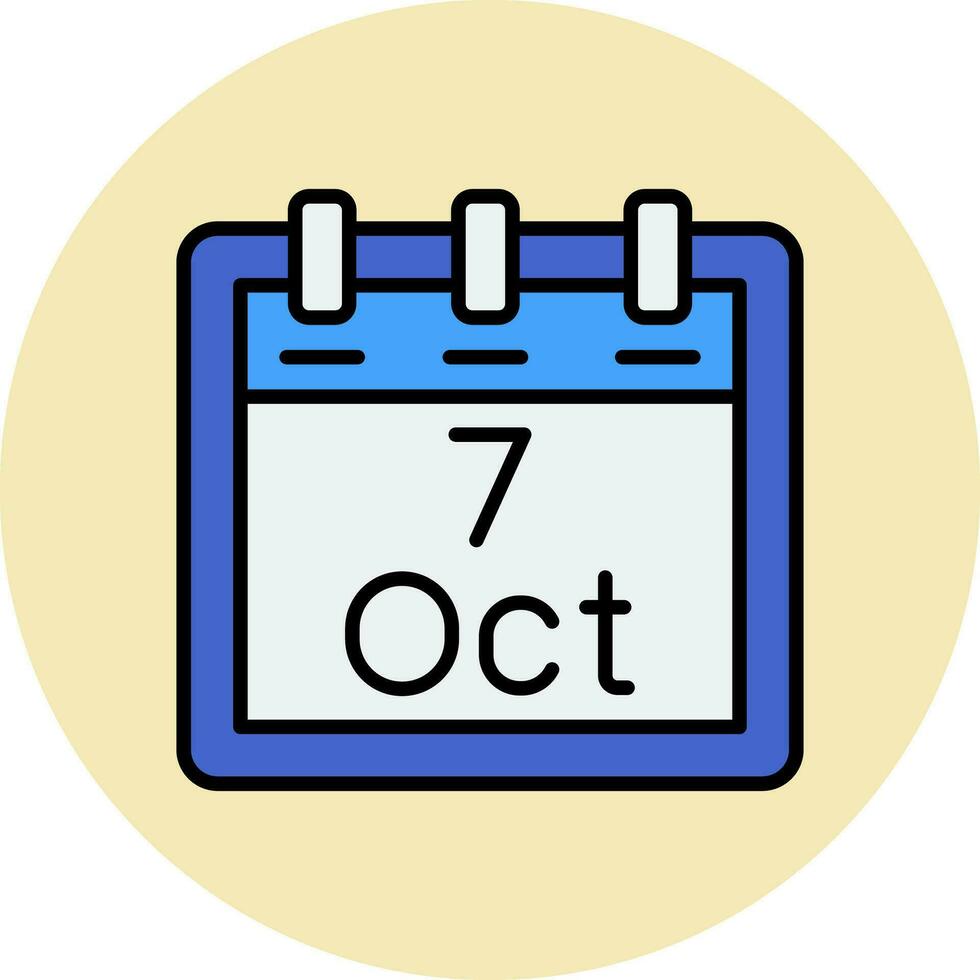 Oktober 7 Vektor Symbol