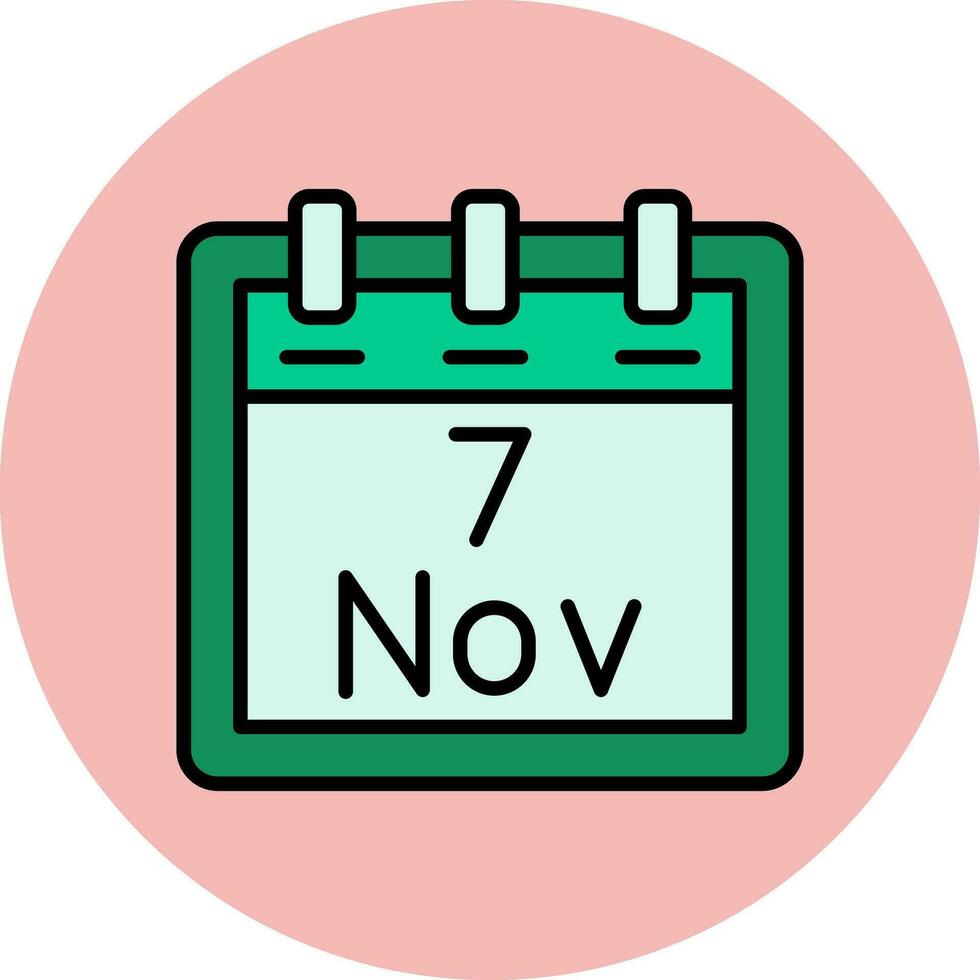 November 7 Vektor Symbol