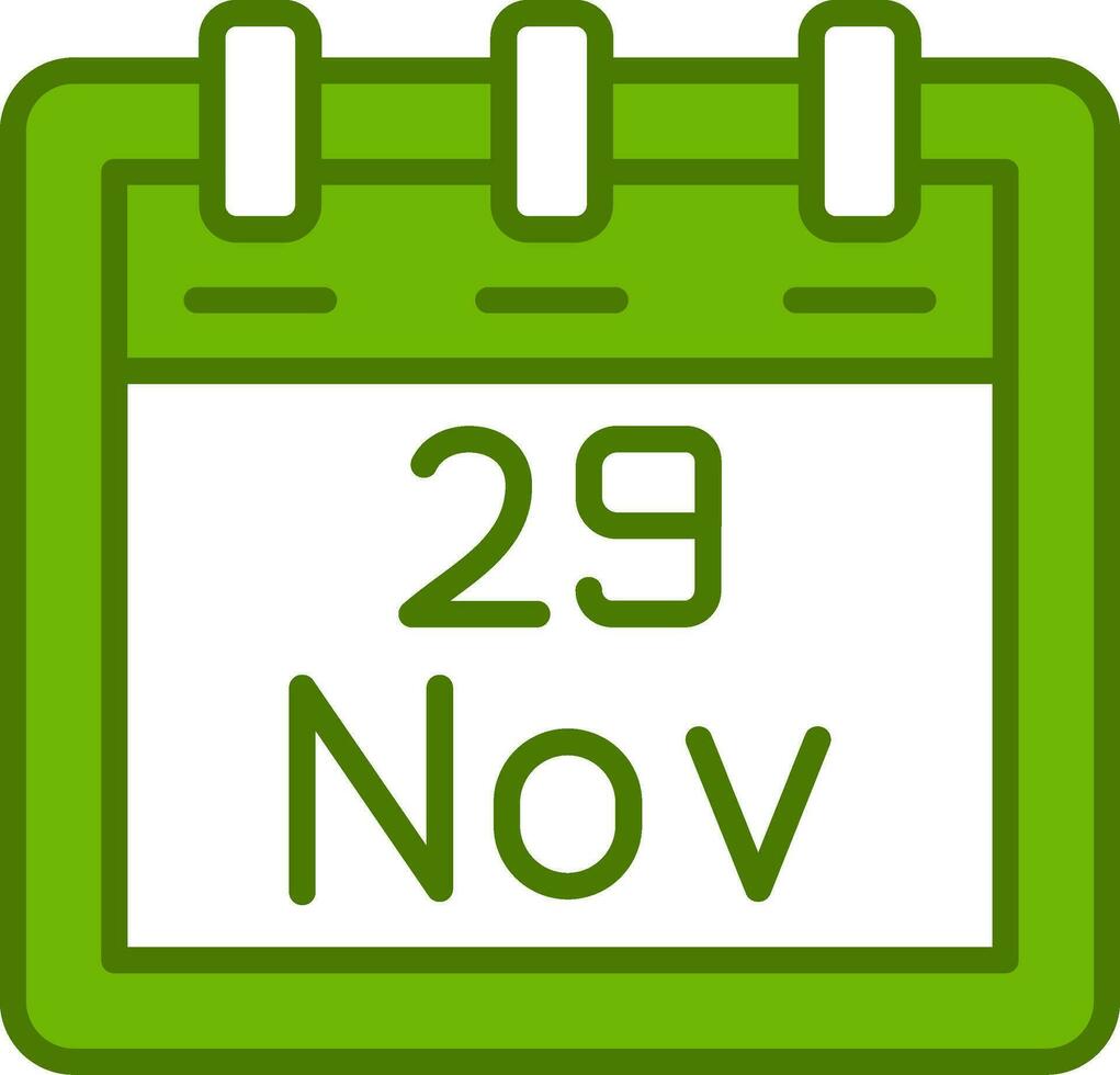 November 29 Vektor Symbol