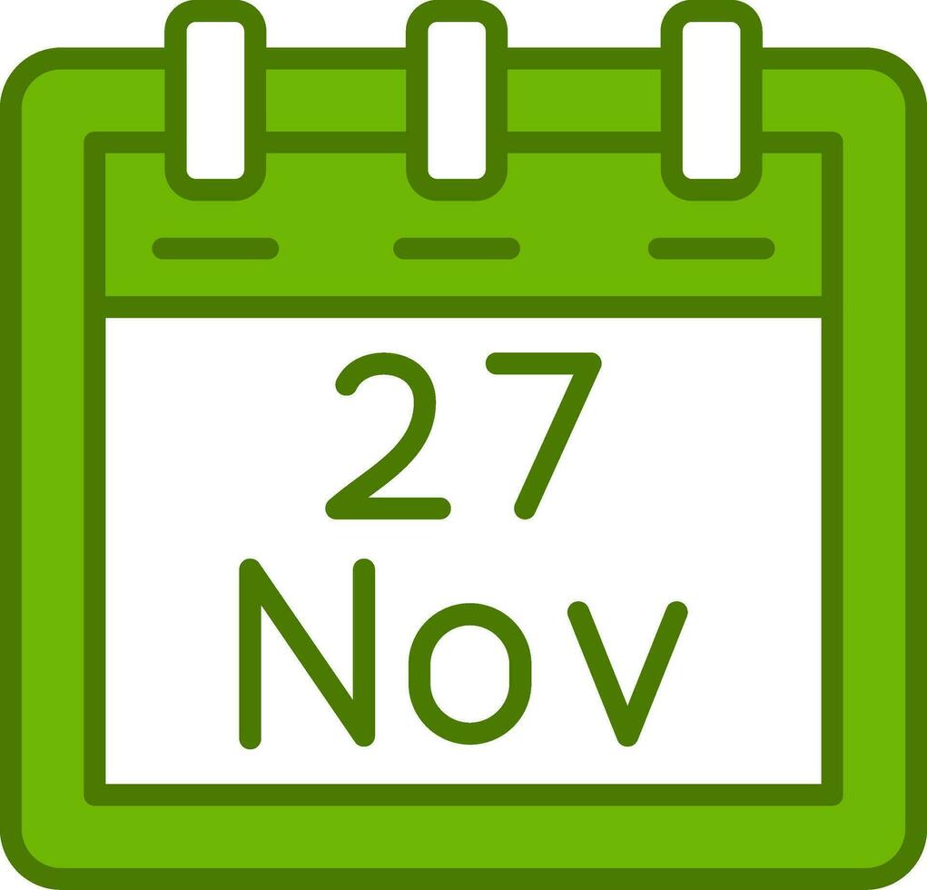 november 27 vektor ikon