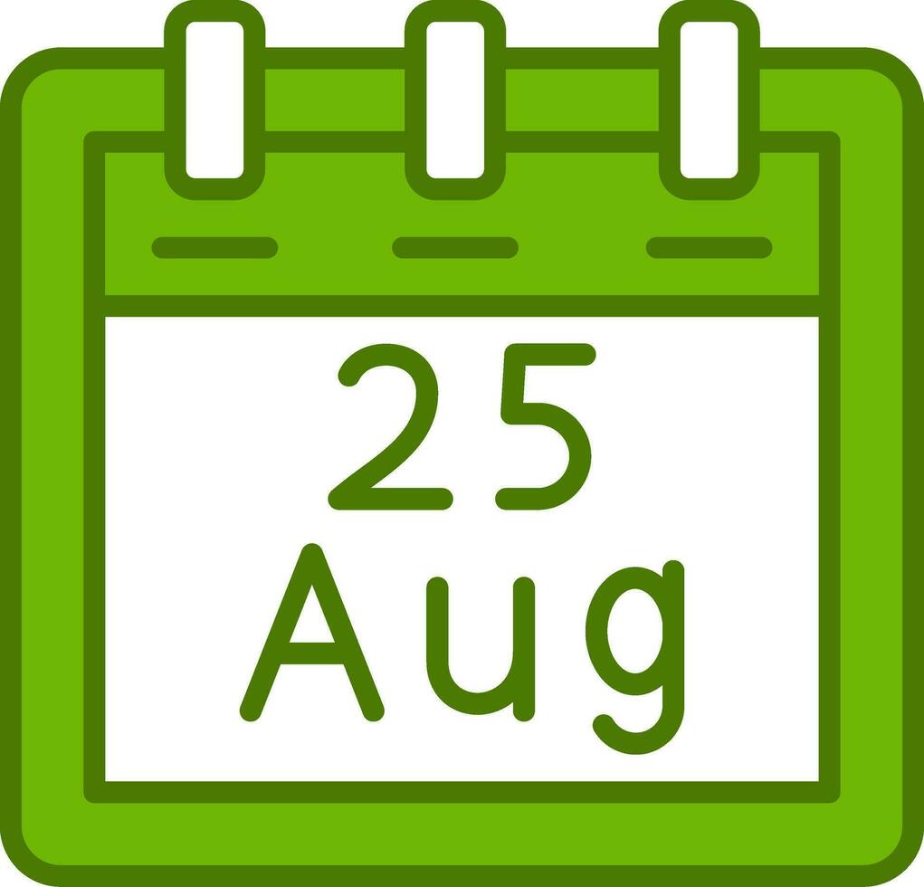 August 25 Vektor Symbol