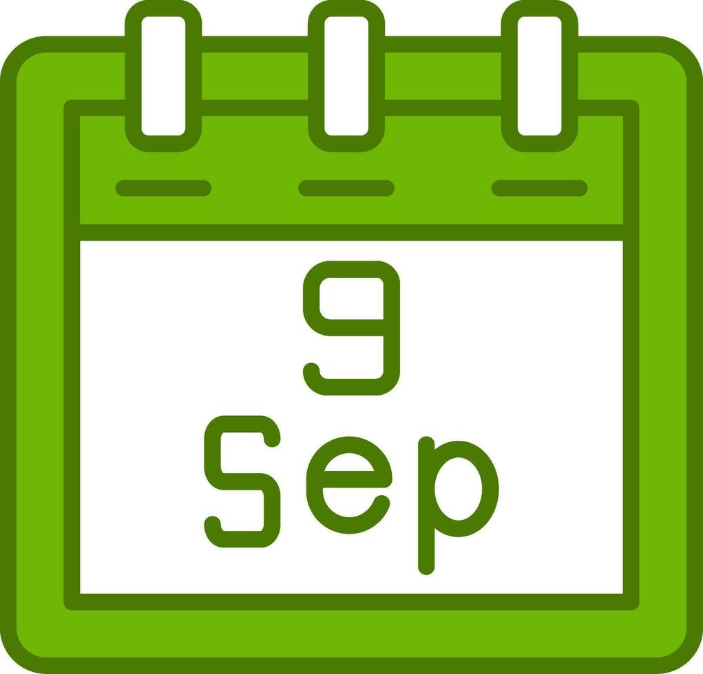 september 9 vektor ikon