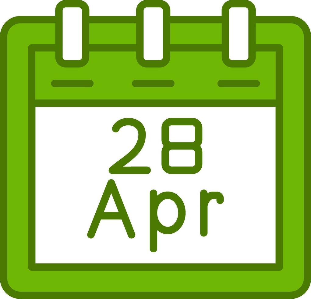 april 28 vektor ikon