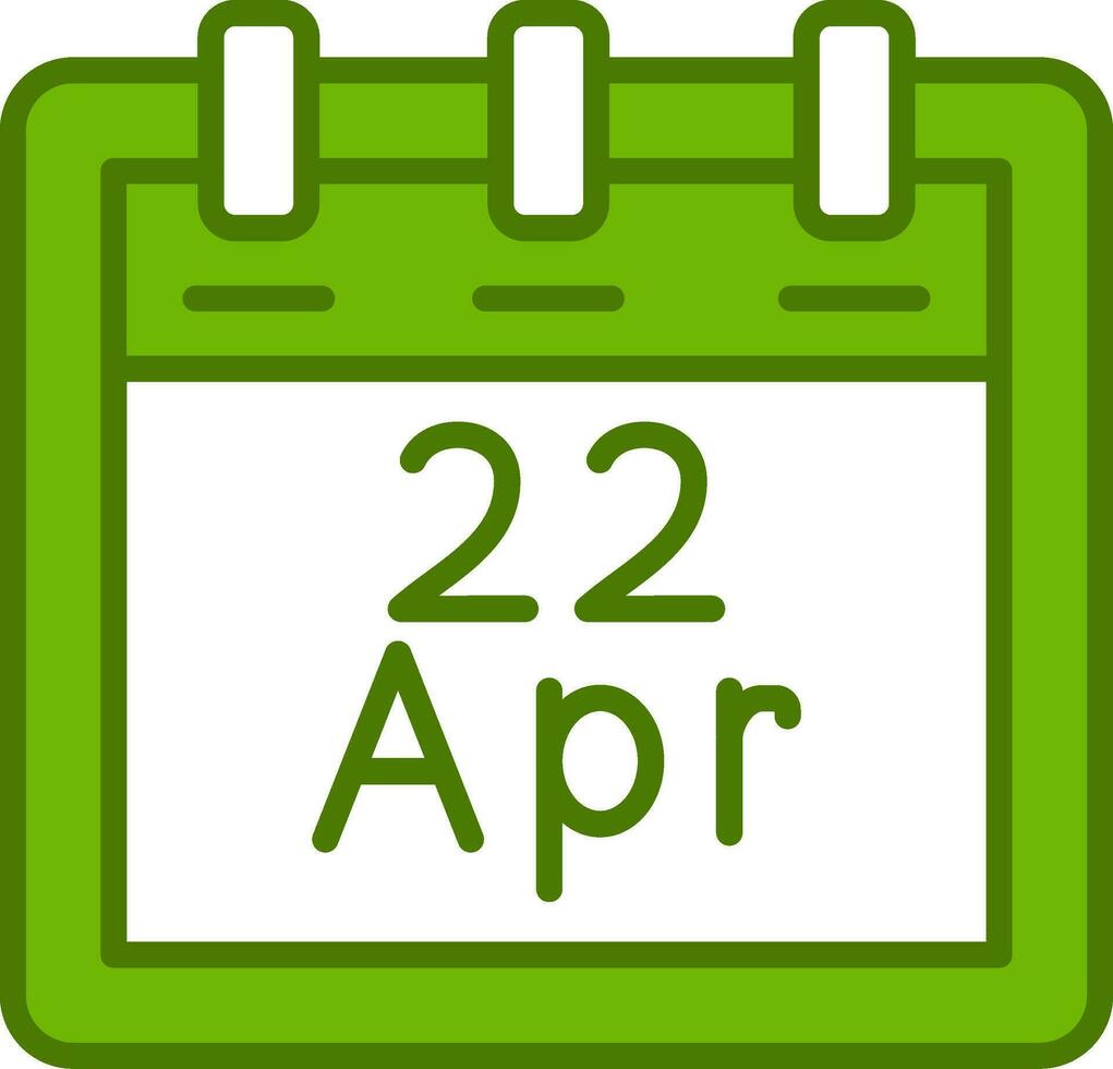 april 22 vektor ikon