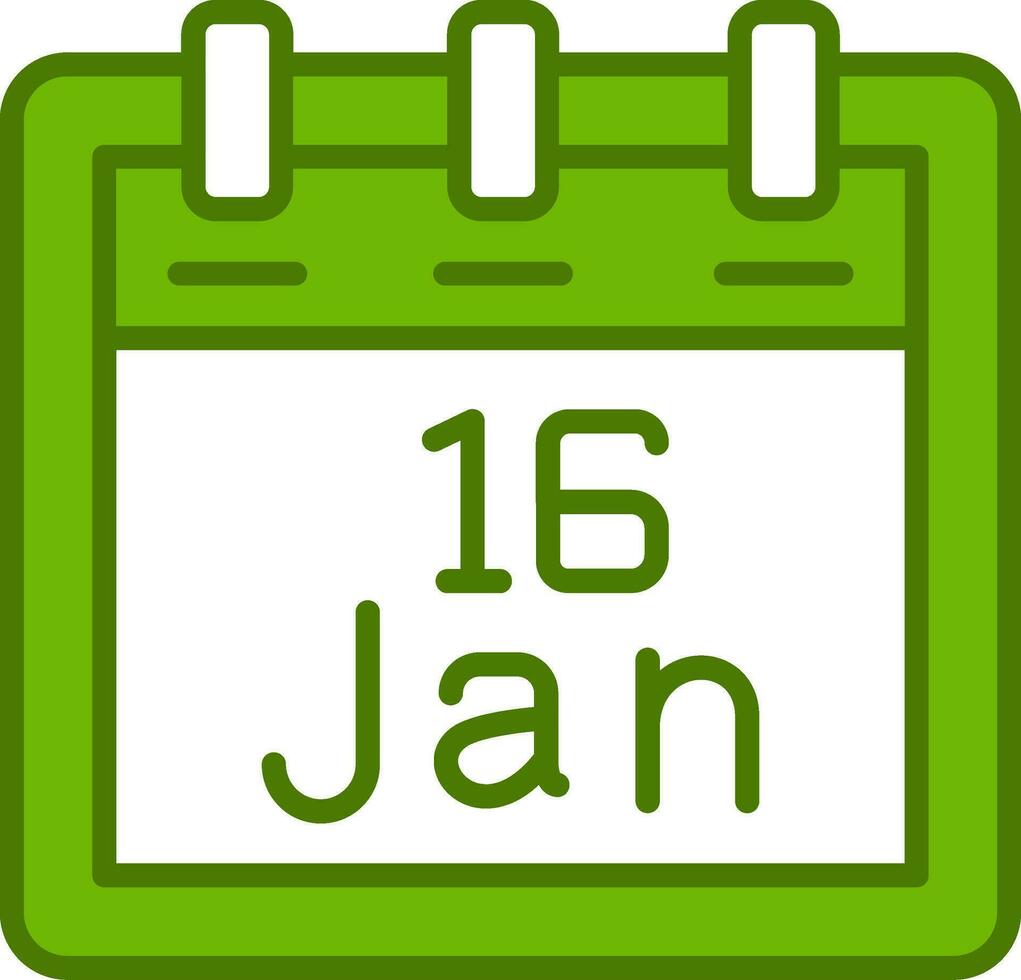Januar 16 Vektor Symbol