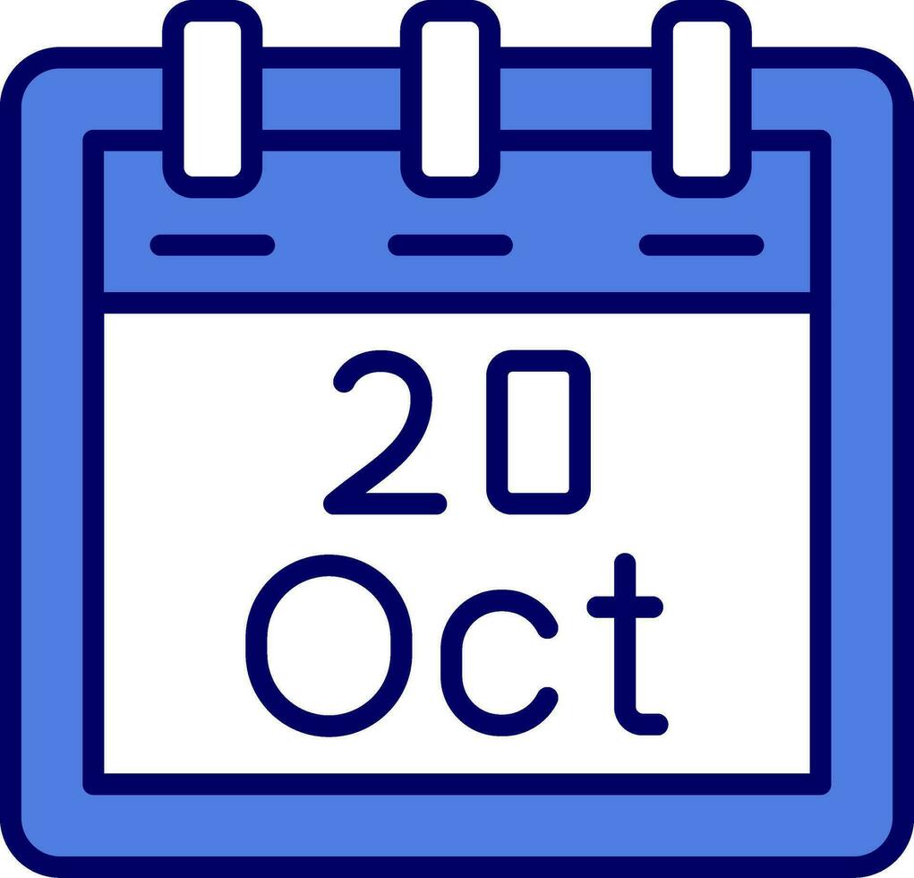 Oktober 20 Vektor Symbol