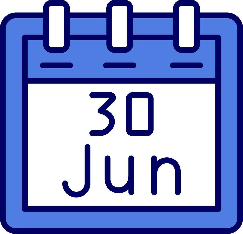 Juni 30 Vektor Symbol