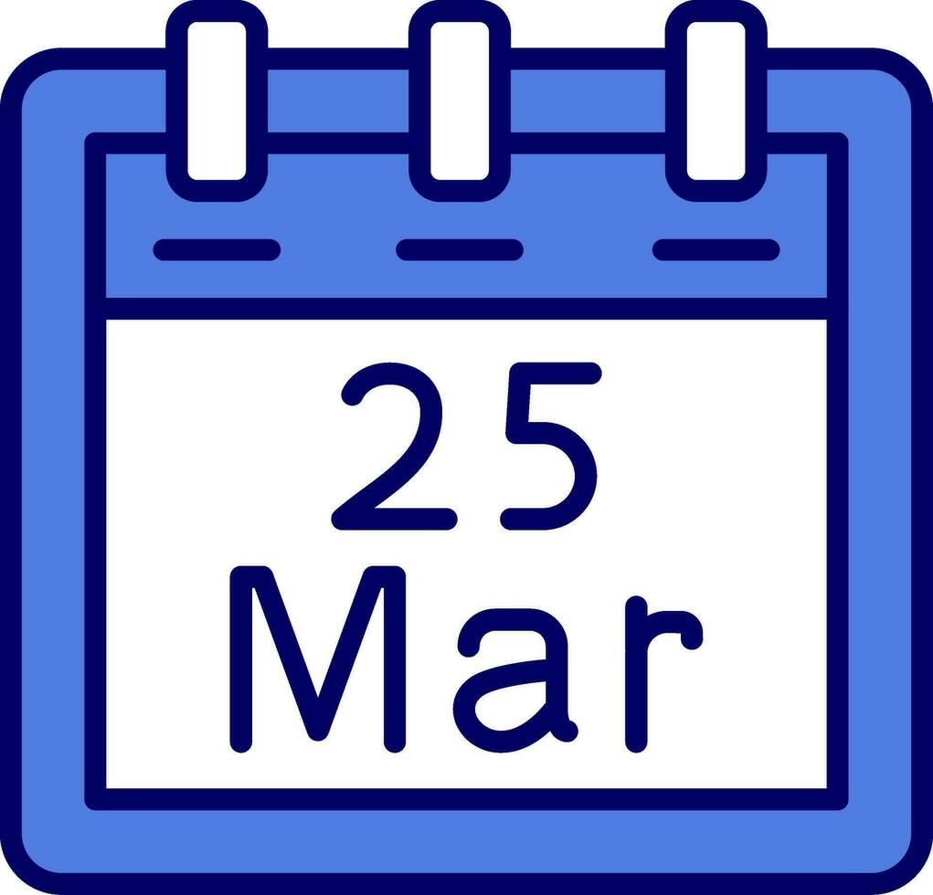 März 25 Vektor Symbol