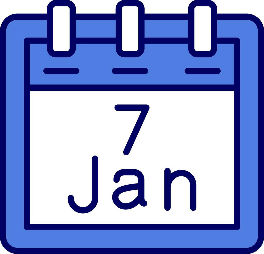 Januar 7 Vektor Symbol