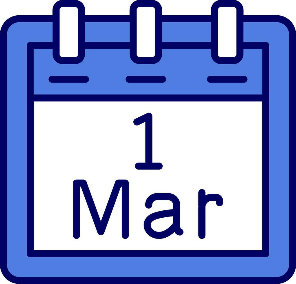 März 1 Vektor Symbol Vektor Symbol