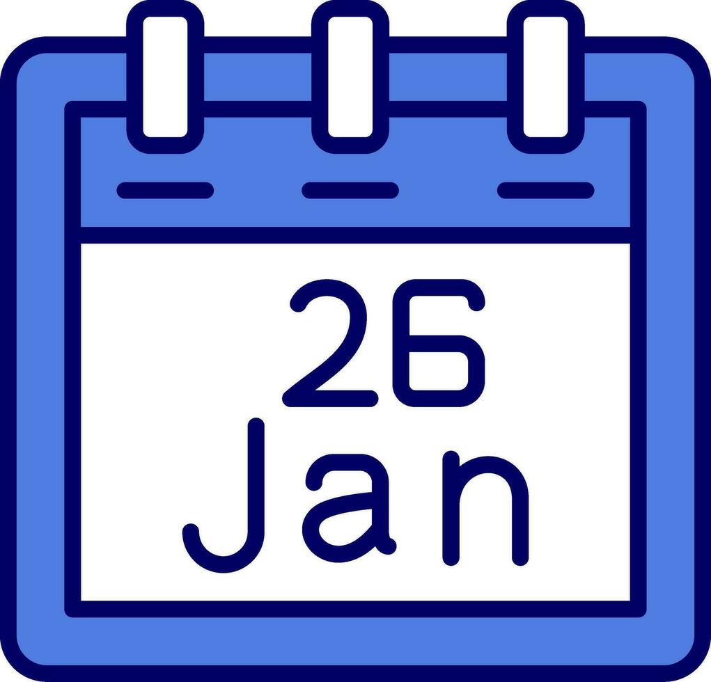 Januar 26 Vektor Symbol
