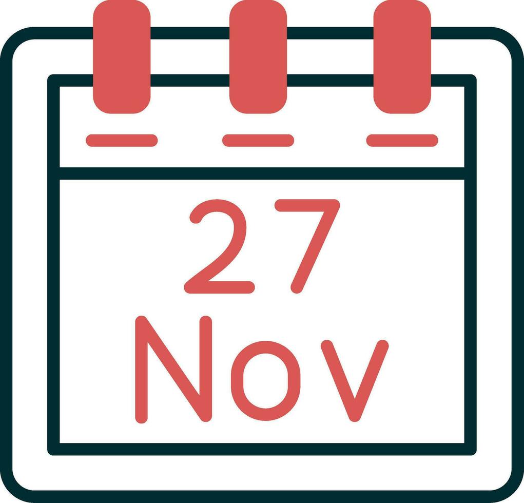 November 27 Vektor Symbol
