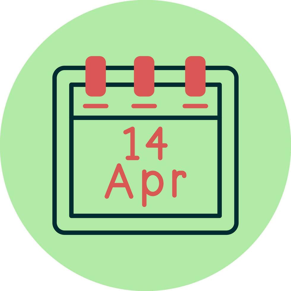 April 14 Vektor Symbol