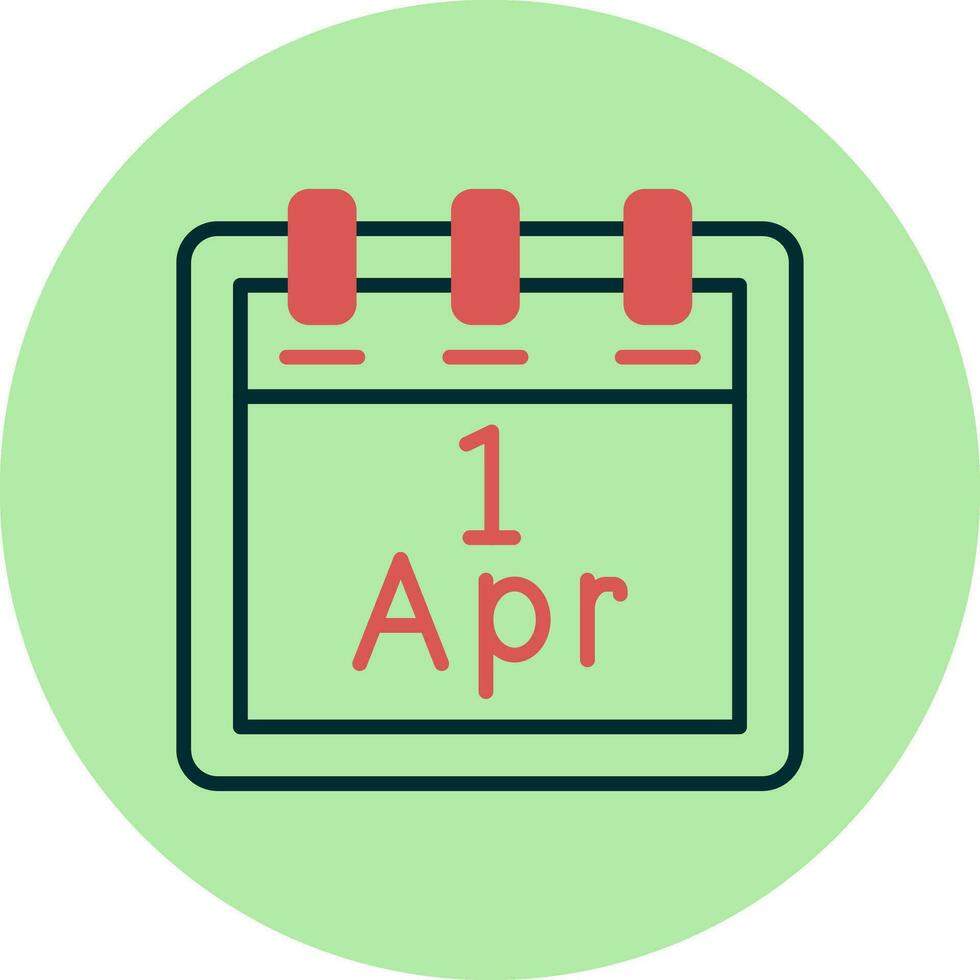 april 1 vektor ikon