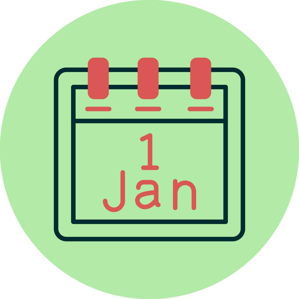 Januar 1 Vektor Symbol