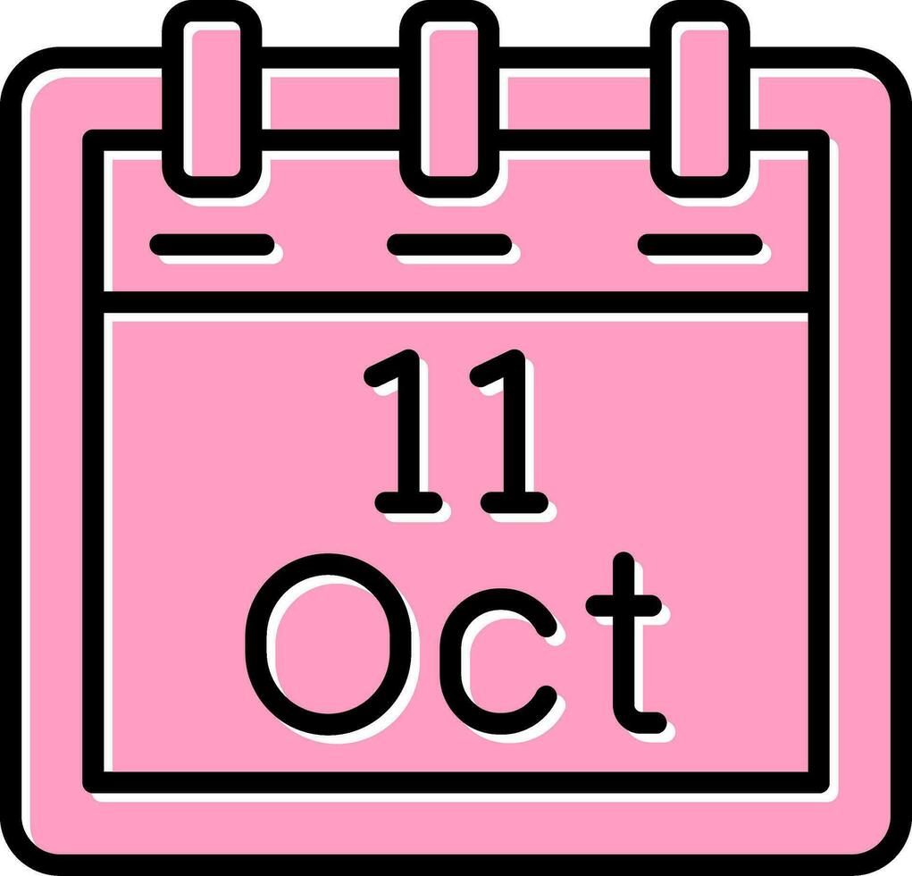 Oktober 11 Vektor Symbol