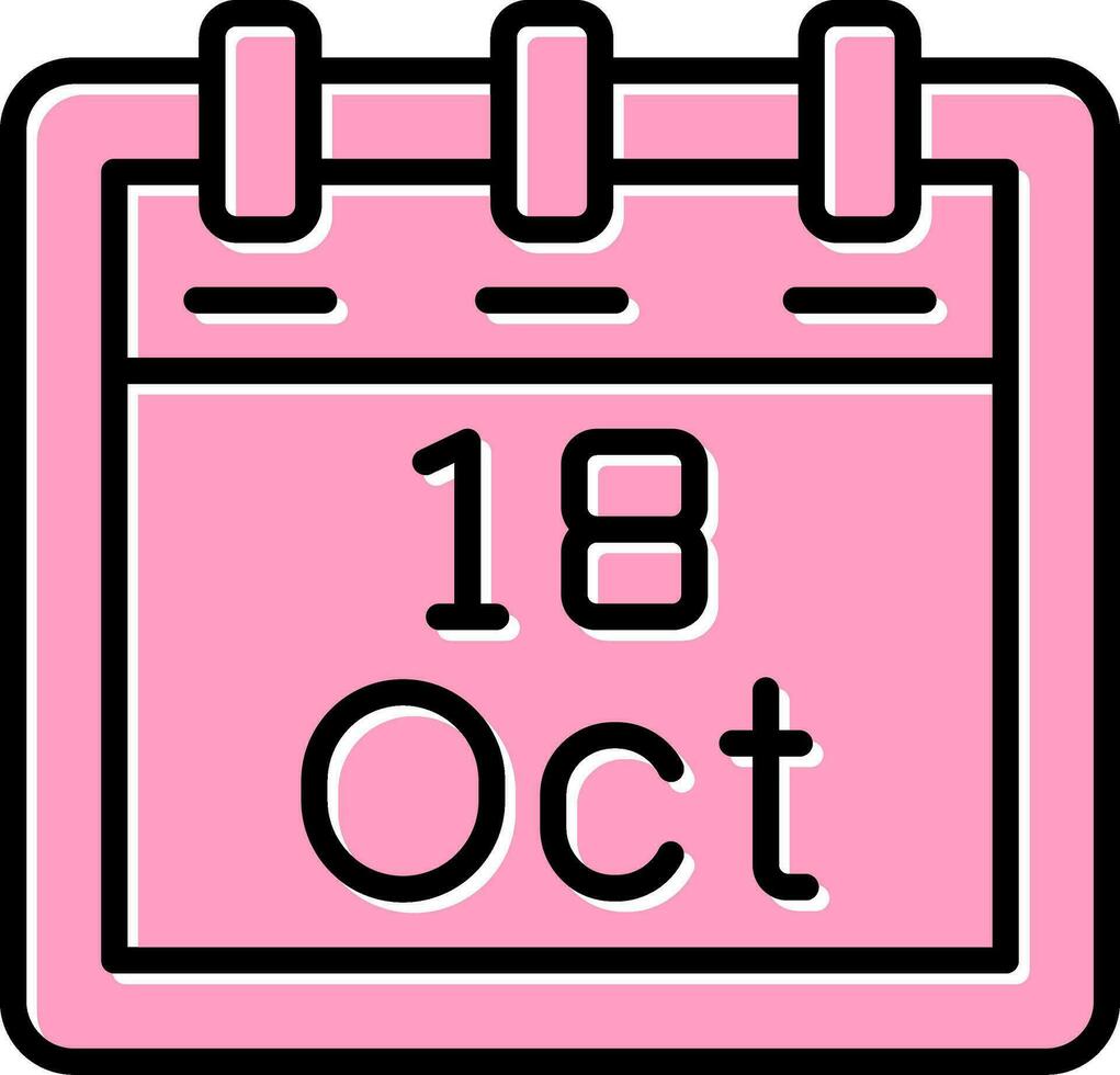 Oktober 18 Vektor Symbol