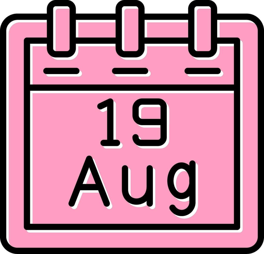 August 19 Vektor Symbol