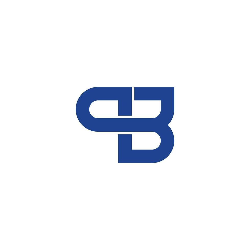 brev bq abstrakt överlappning logotyp vektor