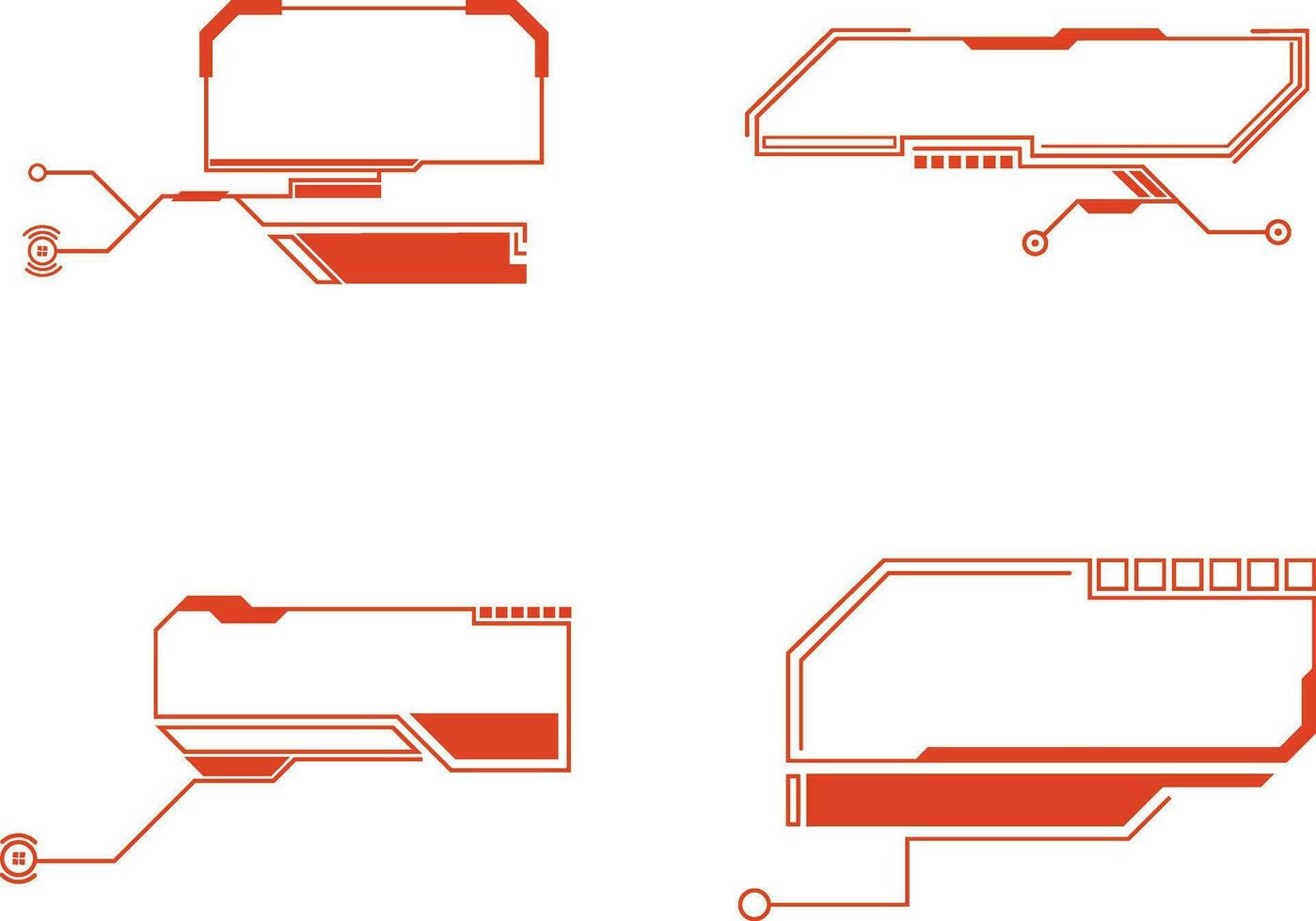 hud aufbieten, ausrufen, zurufen Titel mit modern Grafik. Vektor Illustration Satz.