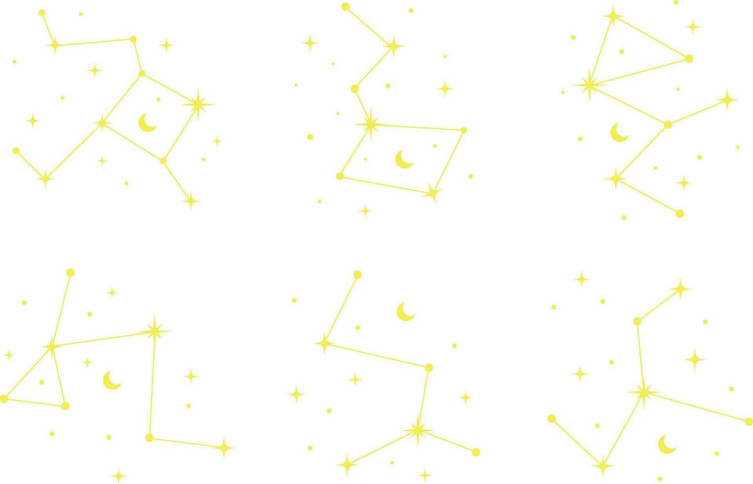 astrologi stjärna galax med gnistra design. vektor illustration uppsättning.