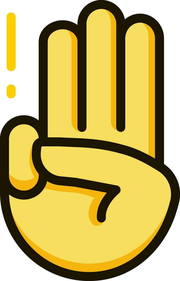 drei Finger Gruß Symbol Emoji vektor