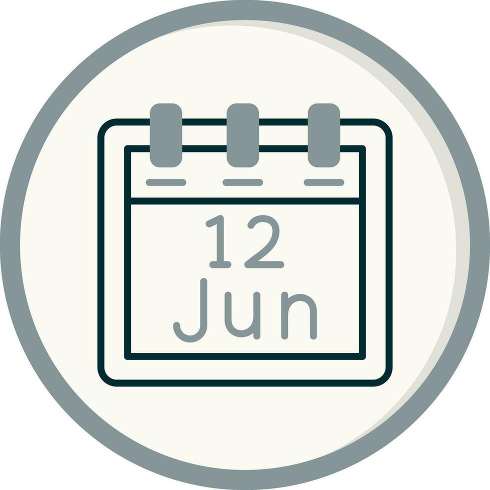 juni 12 vektor ikon