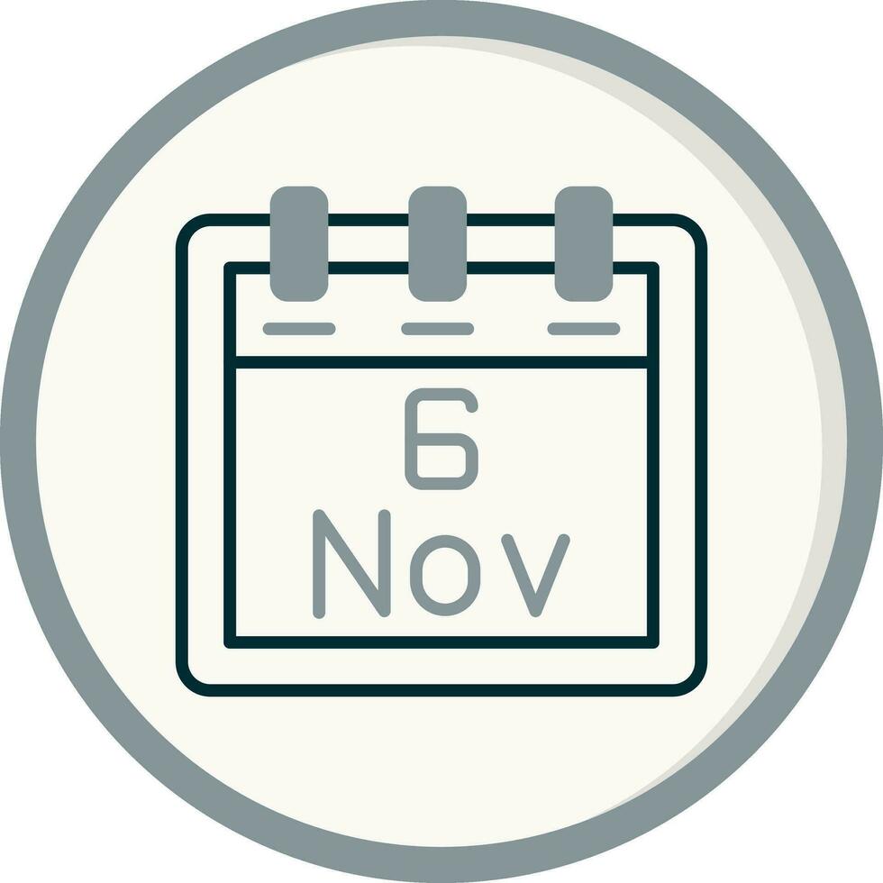 november 6 vektor ikon