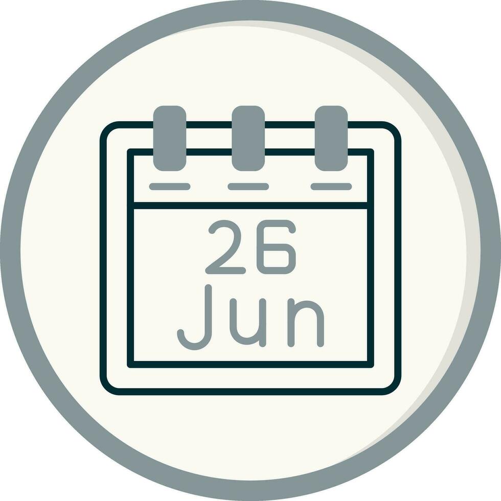 Juni 26 Vektor Symbol