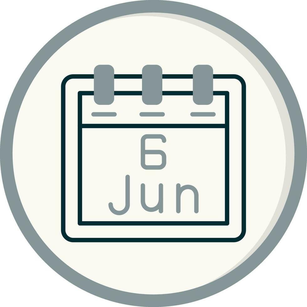 Juni 6 Vektor Symbol