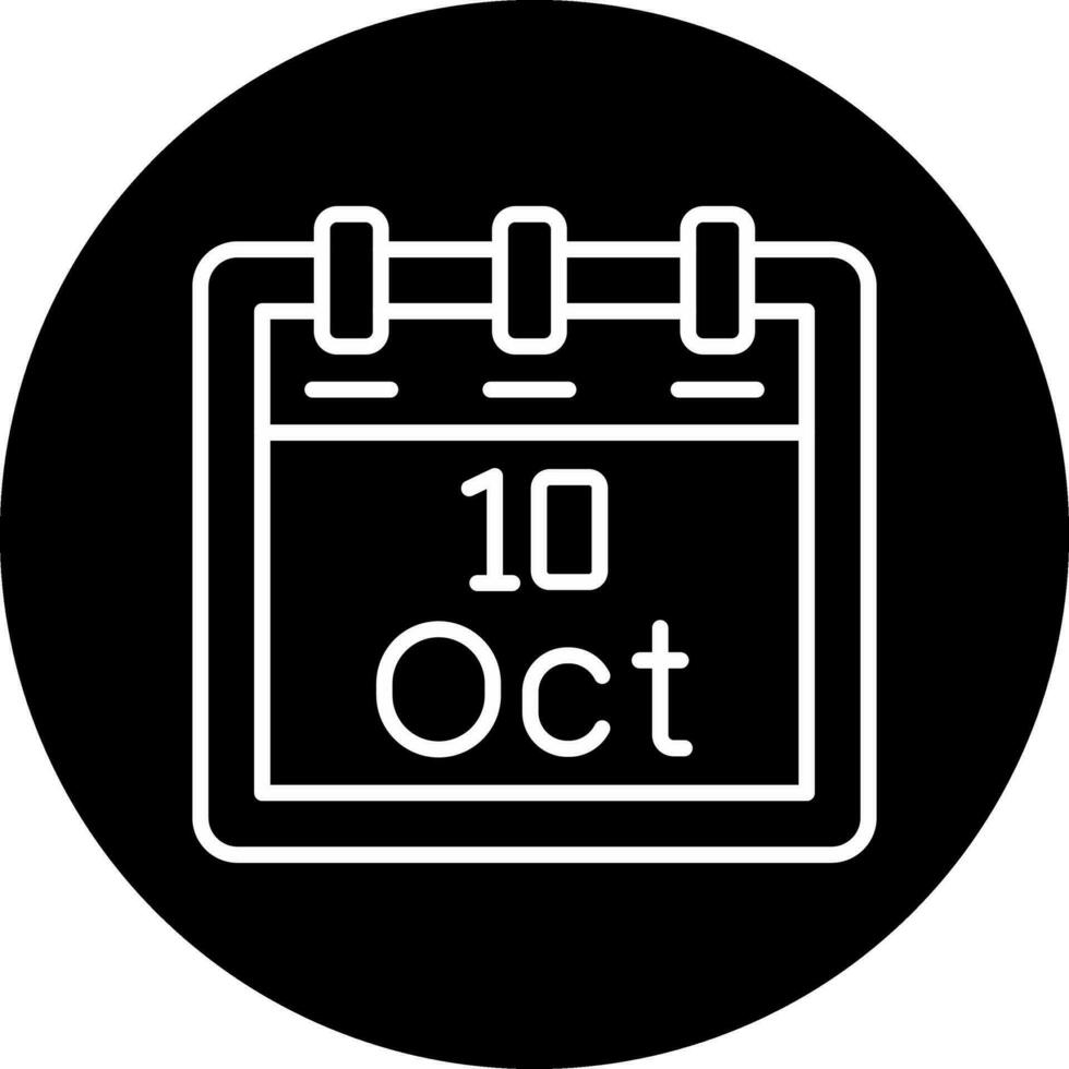 oktober 10 vektor ikon