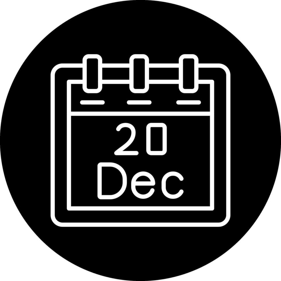 december 20 vektor ikon