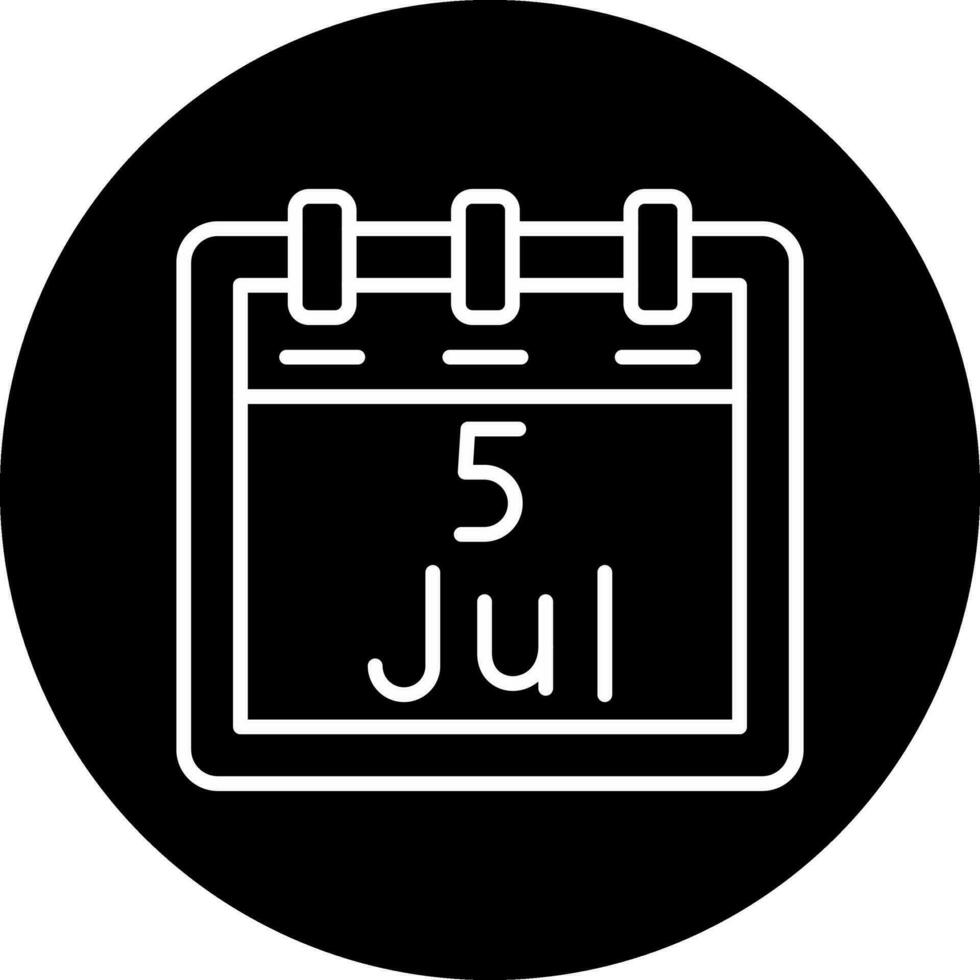 Juli 5 Vektor Symbol