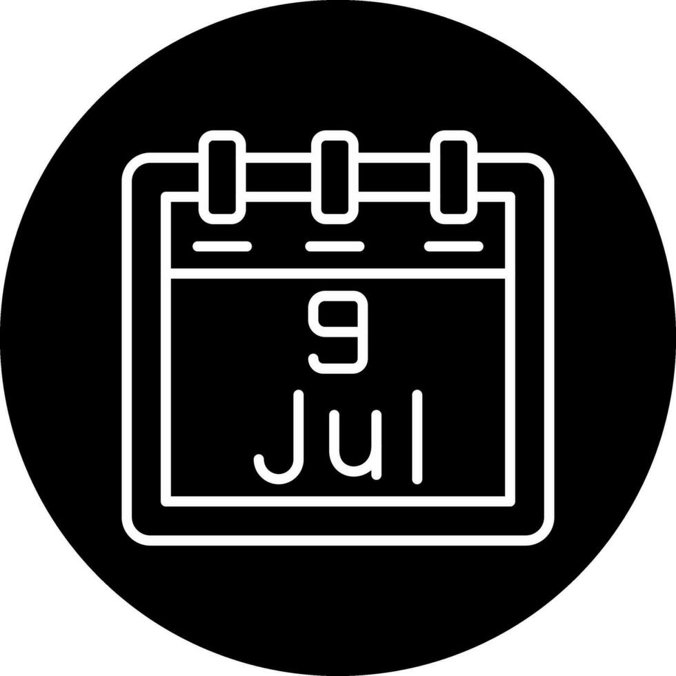 Juli 9 Vektor Symbol