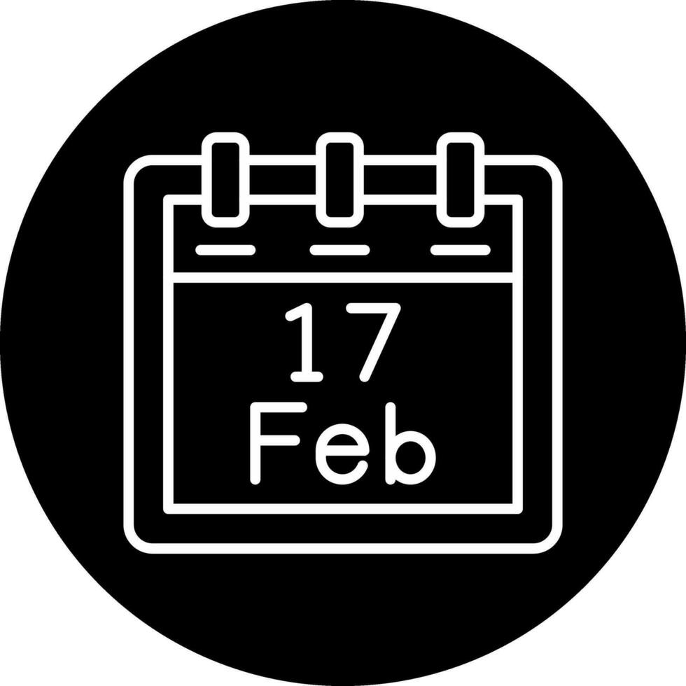 februari 17 vektor ikon