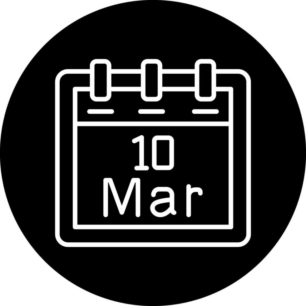 März 10 Vektor Symbol