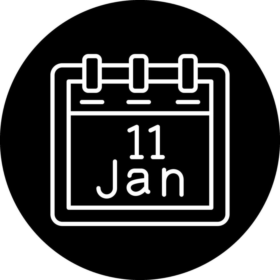 Januar 11 Vektor Symbol