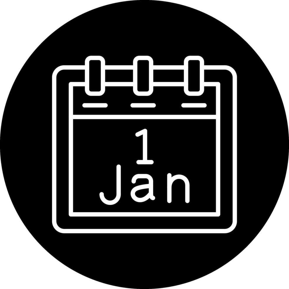 Januar 1 Vektor Symbol
