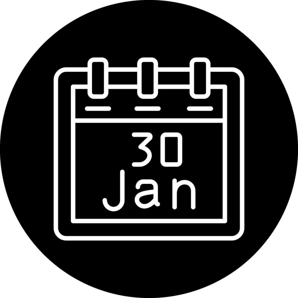 Januar 30 Vektor Symbol