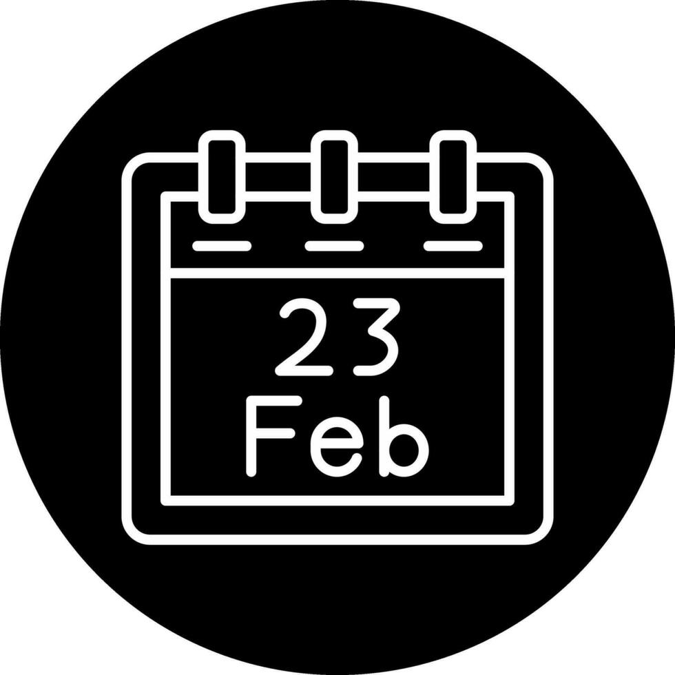 Februar 23 Vektor Symbol