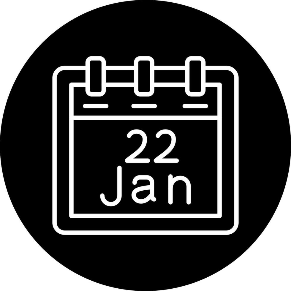 Januar 22 Vektor Symbol